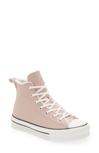 Converse Kids' Chuck Taylor® All Star® Eva Lift Faux Fur Lined High Top  Sneaker In Stone Mauve/ Vintage White | ModeSens