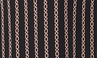 Shop Halogen Chain Print Long Sleeve Dress In Chain Black/ Rust
