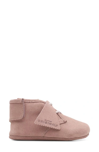 Shop Clarks Lace-up Chukka Boot In Pink Suede
