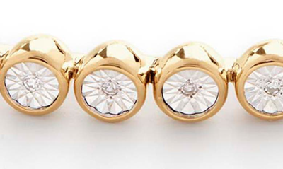 Shop Monica Vinader Diamond Essential Tennis Bracelet In Gold