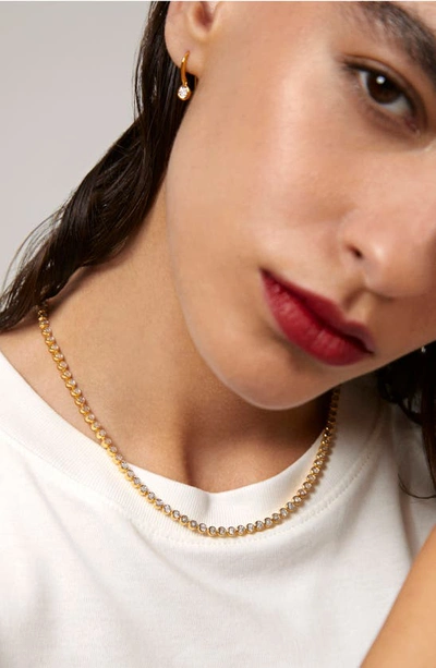 Monica Vinader Diamond Essential Tennis Necklace In 18ct Gold Vermeil On Sterling