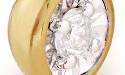 Shop Monica Vinader Diamond Essential Drop Earrings In 18ct Gold Vermeil On Sterling