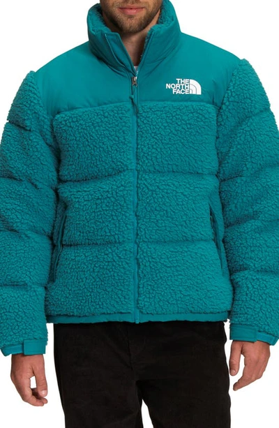 The North Face Nuptse Fleece Down-filled Jacket In Habor Blue | ModeSens