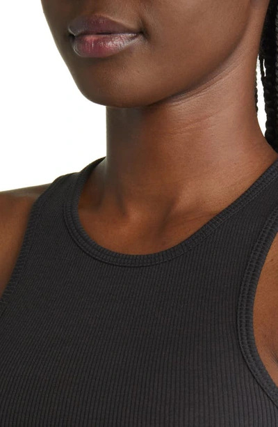 Rag & Bone The Essential Rib Organic Pima Cotton Blend Tank In Black