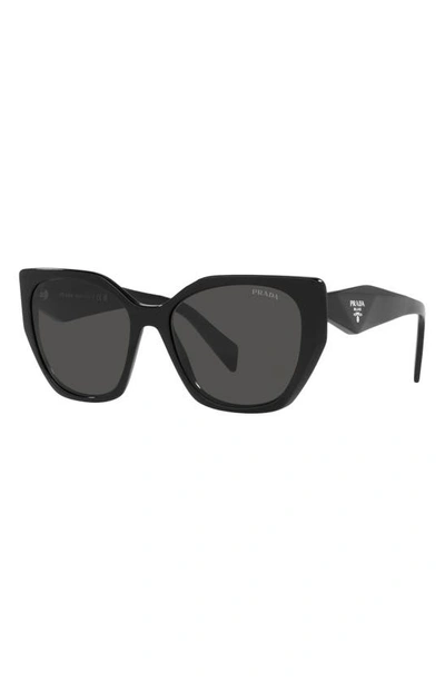 Shop Prada 50mm Small Rectangular Sunglasses In Black