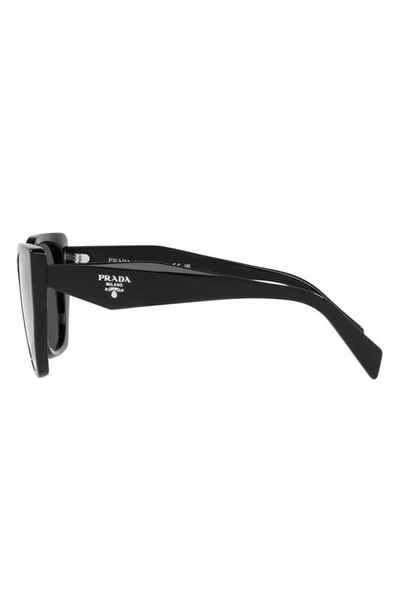 Shop Prada 50mm Small Rectangular Sunglasses In Black