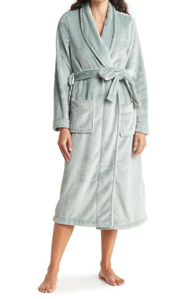 Shop Nordstrom Bliss Plush Robe In Grey Blue