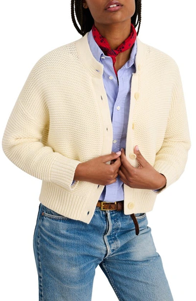 Alex Mill Cable Knit Nico Chunky Cardigan In Ivory
