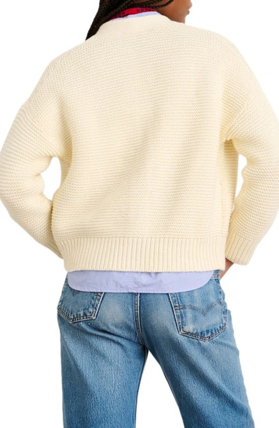 Alex Mill Cable Knit Nico Chunky Cardigan In Ivory