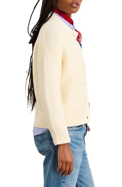 Alex Mill Cable Knit Nico Chunky Cardigan In Ivory