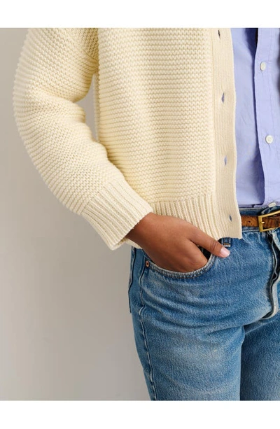 Alex Mill Cable Knit Nico Chunky Cardigan In Ivory
