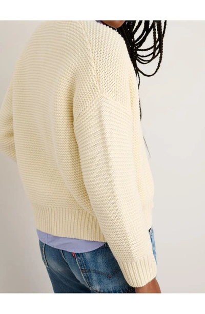 Alex Mill Cable Knit Nico Chunky Cardigan In Ivory