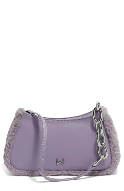 Shop House Of Want Newbie Vegan Leather Shoulder Bag In Wisteria