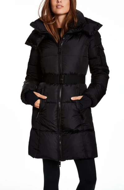 Shop Sam Noho Water Repellent Down Puffer Coat In Matte Black