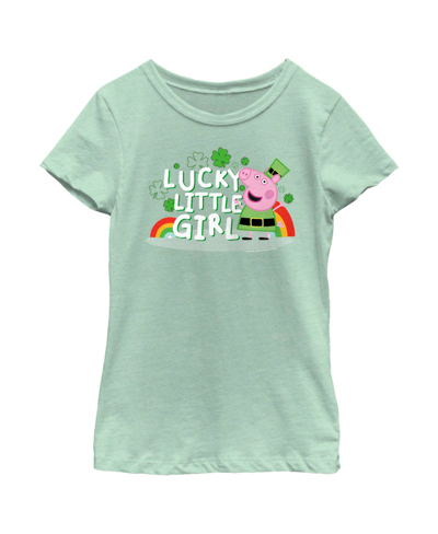 Shop Hasbro Girl's Peppa Pig Lucky Little Girl Child T-shirt In Mint