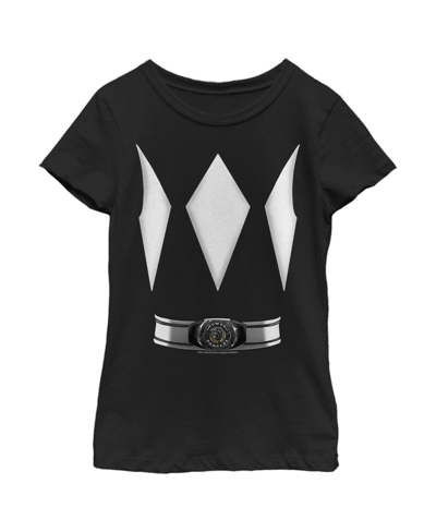 Shop Hasbro Girl's Power Rangers Black Ranger Costume Tee Child T-shirt