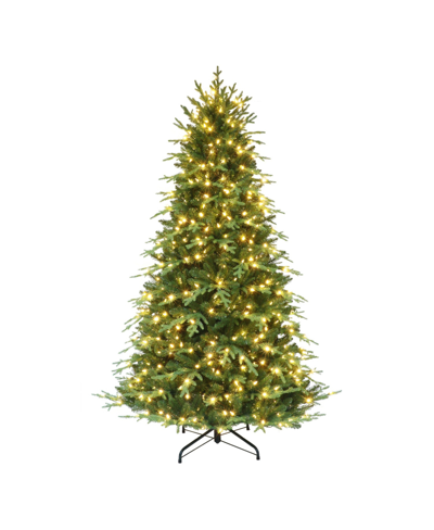 Puleo 7.5ft Pre-lit Galveston Fir Tree In Green