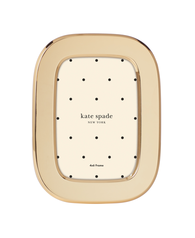 Shop Kate Spade New York South Street Oval Frame, 4" X 6" In Gold-tone