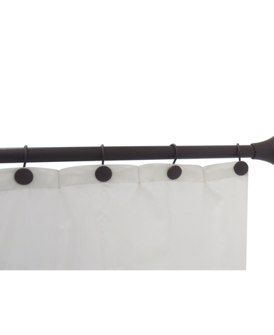 Shop Lavender And Sage Adjustable Curtain Tension Shower Rod And Hooks, Set Of 13, 42" In Orb