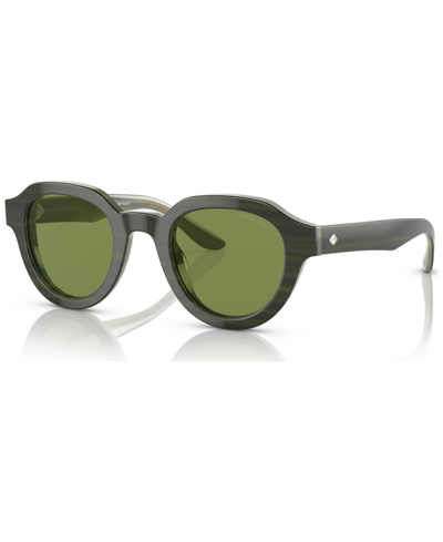 Shop Giorgio Armani Women's Sunglasses, Ar8172u In Bilayer Marble Green