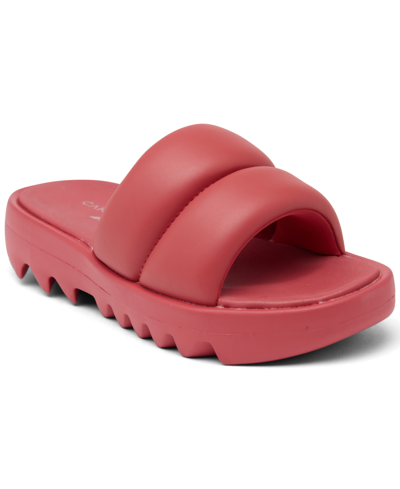 Shop Reebok Women's Cardi B Classic Slide Sandals From Finish Line In Marred
