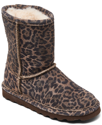 Shop Bearpaw Big Girls Elle Exotic Boots From Finish Line In Leopard
