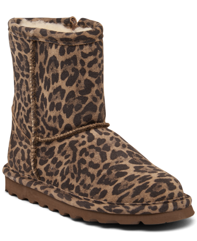 Shop Bearpaw Little Girls Elle Exotic Zipper Boots From Finish Line In Leopard