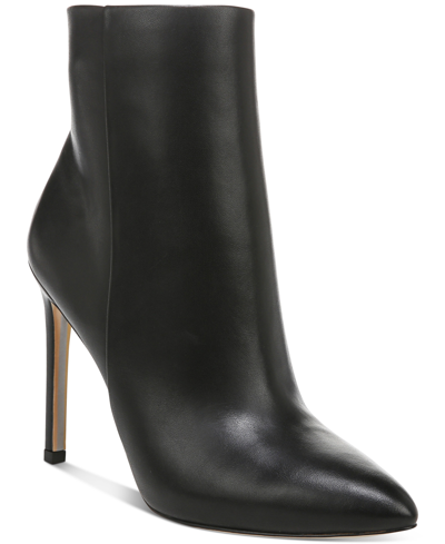 Shop Sam Edelman Wrenley Stiletto Dress Booties Women's Shoes In Black Leather