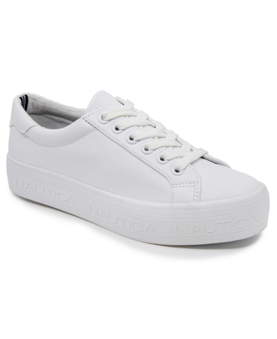 Shop Nautica Women's Aelisa Platform Sneakers In White