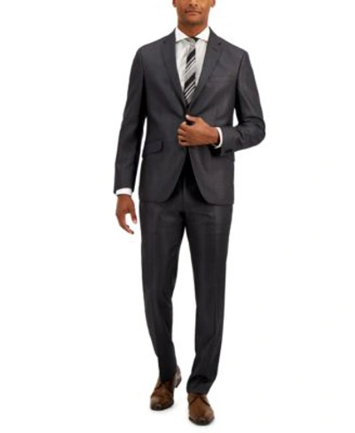 Shop Kenneth Cole Reaction Mens Techni Cole Slim Fit Suit Separates In Charcoal