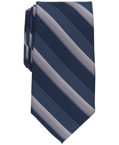 Shop Perry Ellis Men's Preston Classic Stripe Tie In Navy