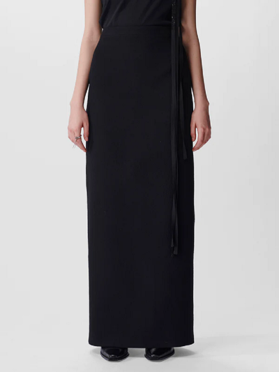 Shop Ann Demeulemeester Long Skirt In Black