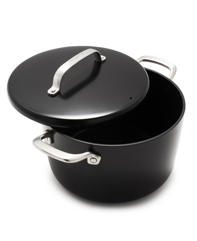 Shop Bk Aluminum, Stainless Steel 8-quart Stock Pot With Lid In Black