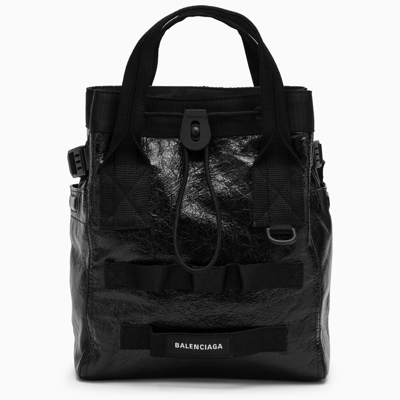 Balenciaga Army Top Handle Small Tote Bag In Black