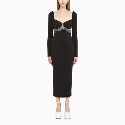 Shop Anouki | Black Long Dress With Crystal Detail