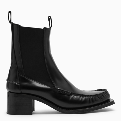 Shop Hereu Alda Black Leather Ankle Boot
