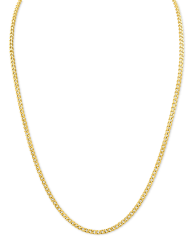 Shop Esquire Men's Jewelry Curb Link 24" Chain Necklace, Created For Macy's In Gold Over Silver