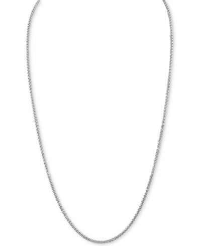 Shop Esquire Men's Jewelry Box Link 24" Chain Necklace, Created For Macy's In Silver