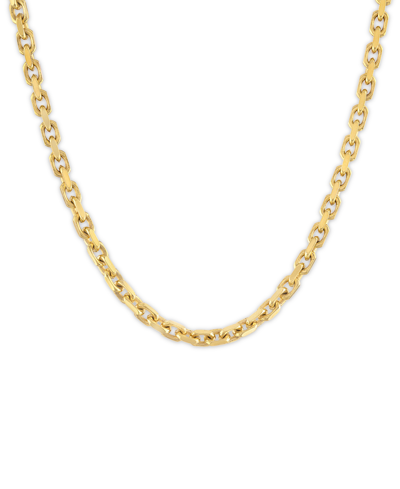 Shop Esquire Men's Jewelry Cable Link 24" Chain Necklace, Created For Macy's In Gold Over Silver