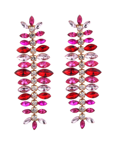 Shop Nicole Miller Marqui Stone With Tonal Pink Drop Earring