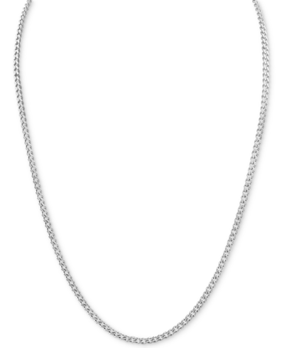 Shop Esquire Men's Jewelry Curb Link 24" Chain Necklace, Created For Macy's In Silver