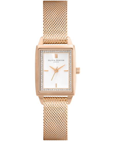 Shop Olivia Burton Women's Quartz Rose Gold-tone Stainless Steel Bracelet Watch 25.5mm X 20.5mm