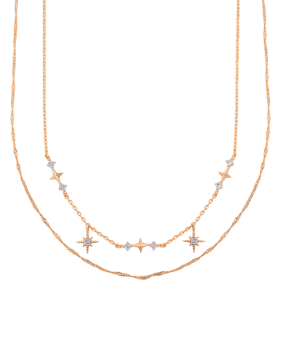 Shop Girls Crew Women's Wandering Stars Necklace In Rose Gold Plated