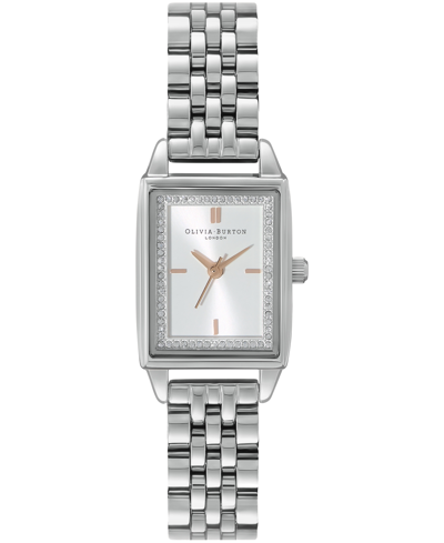 Shop Olivia Burton Women's Quartz Silver-tone Stainless Steel Bracelet Watch 25.5mm X 20.5mm