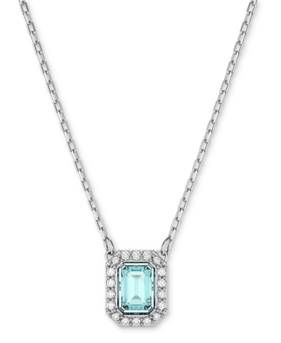 Shop Swarovski Silver-tone Millenia Blue Crystal Pendant Necklace, 14-7/8" + 2" Extender