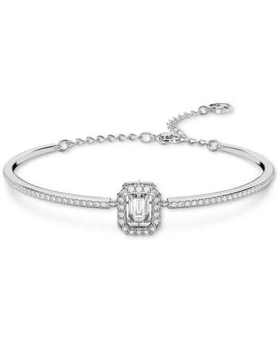 Shop Swarovski Silver-tone Millenia Crystal Bangle Bracelet