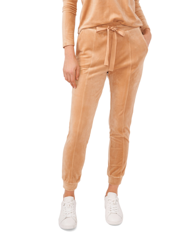 Shop 1.state Women's Velour Drawstring Waist Pull On Pants In Cappucino