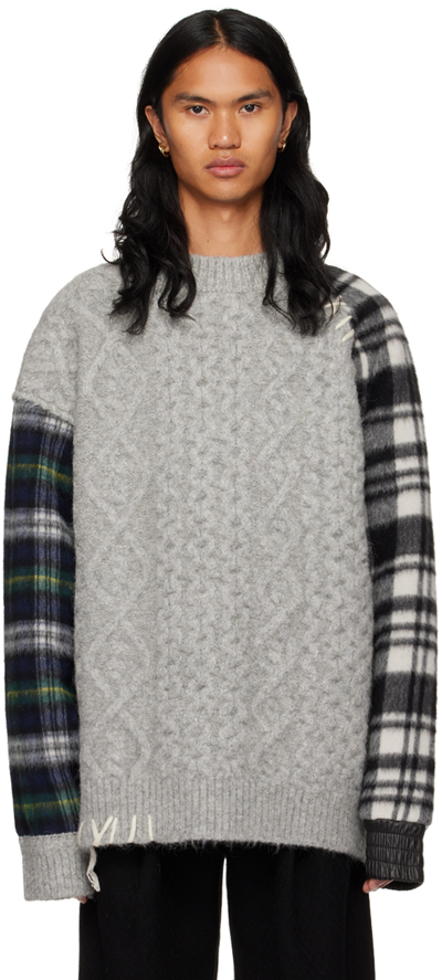 Shop Ader Error Gray Wanble Sweater In Grey