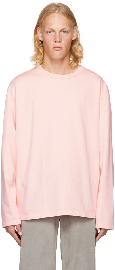 Shop Camiel Fortgens Pink Oversized Long Sleeve T-shirt In Light Pink