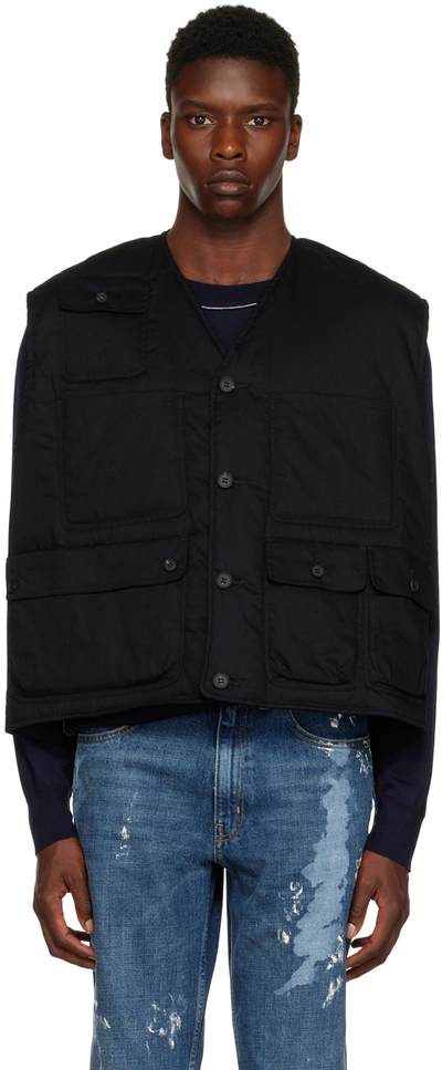 Jan-jan Van Essche Black O-project Vest In Black
